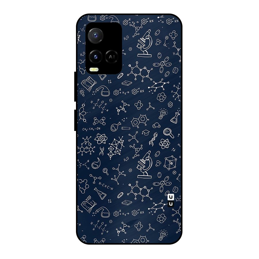Chemistry Doodle Art Metal Back Case for Vivo Y21