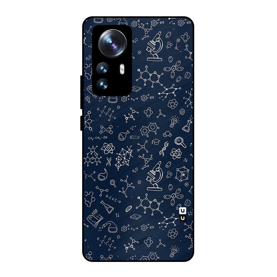 Chemistry Doodle Art Metal Back Case for Xiaomi 12 Pro