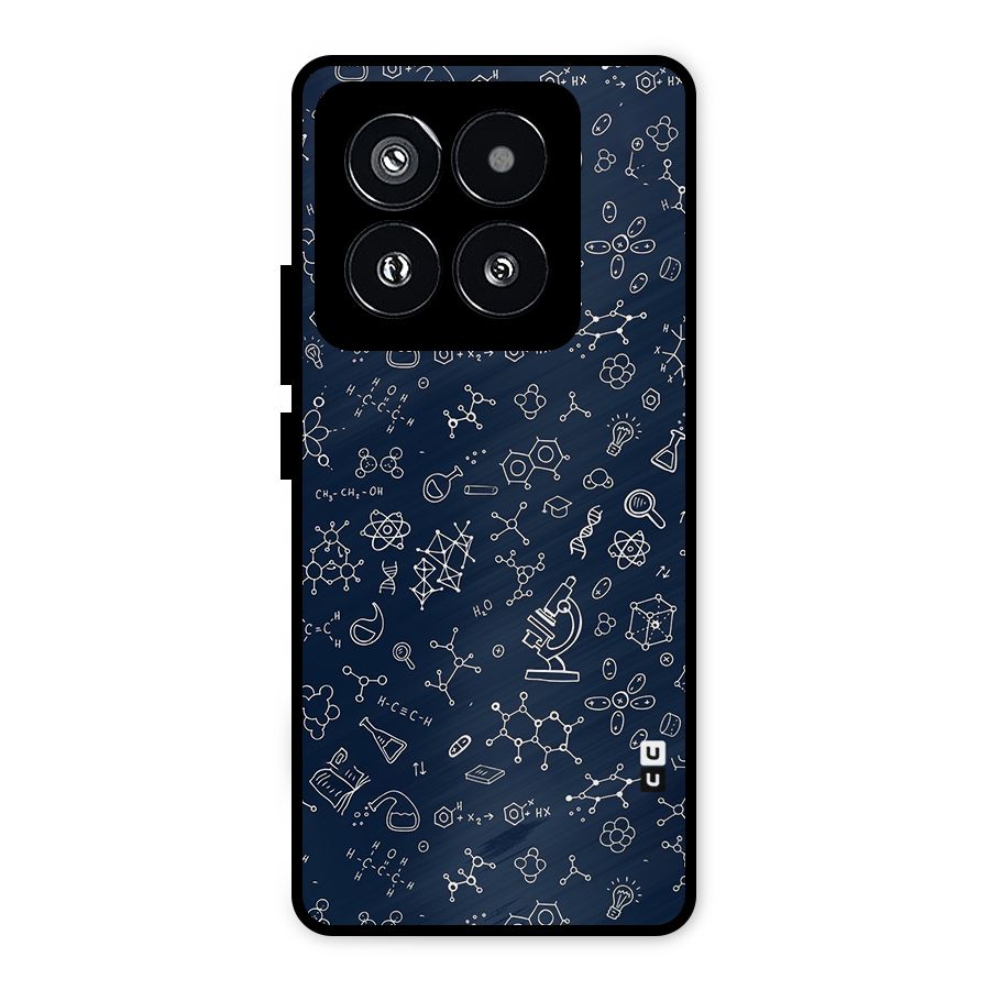 Chemistry Doodle Art Metal Back Case for Xiaomi 14 Pro