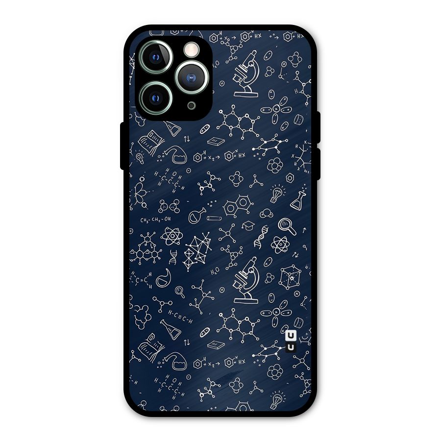 Chemistry Doodle Art Metal Back Case for iPhone 11 Pro Max