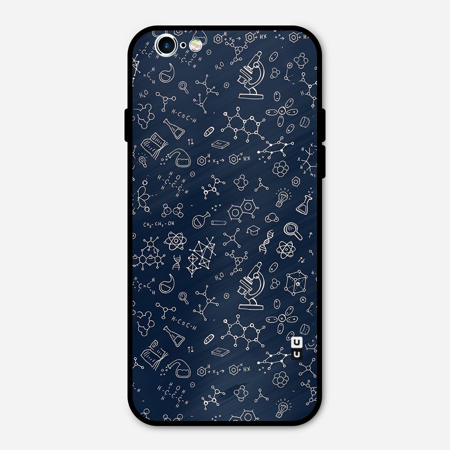 Chemistry Doodle Art Metal Back Case for iPhone 6 6s