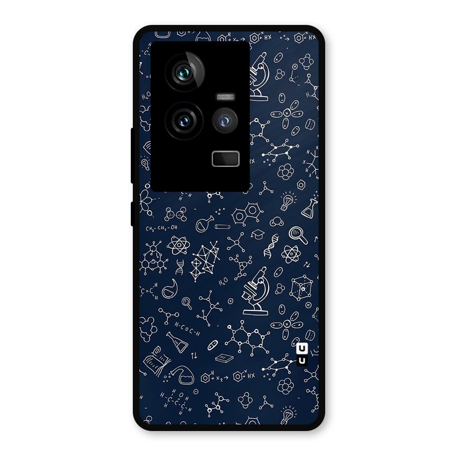 Chemistry Doodle Art Metal Back Case for iQOO 11 5G