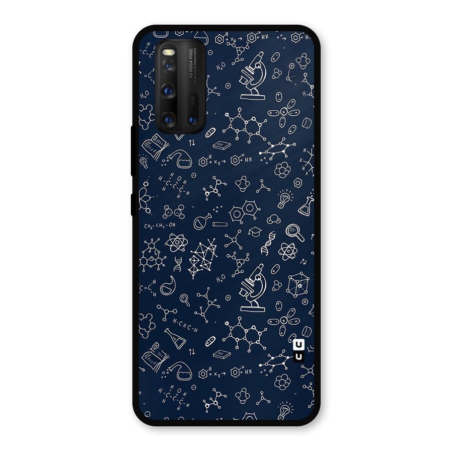 Chemistry Doodle Art Metal Back Case for iQOO 3