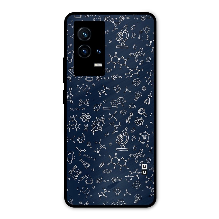 Chemistry Doodle Art Metal Back Case for iQOO 9 5G