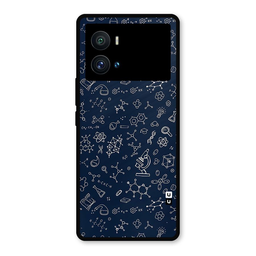 Chemistry Doodle Art Metal Back Case for iQOO 9 Pro