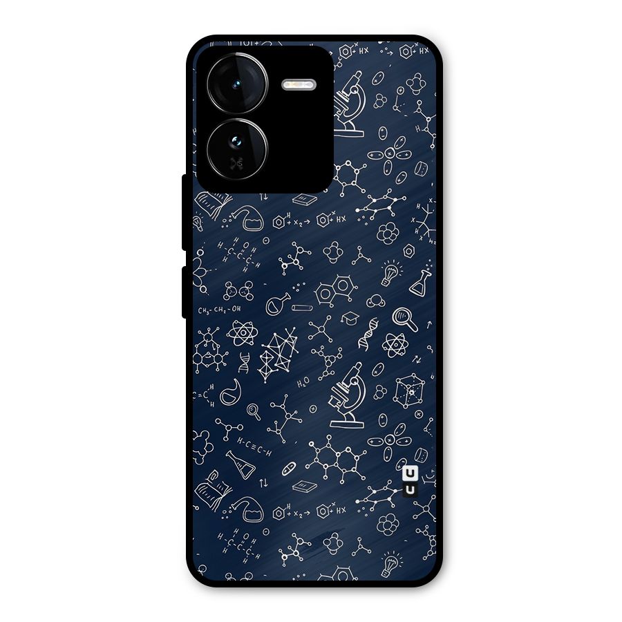 Chemistry Doodle Art Metal Back Case for iQOO Z9