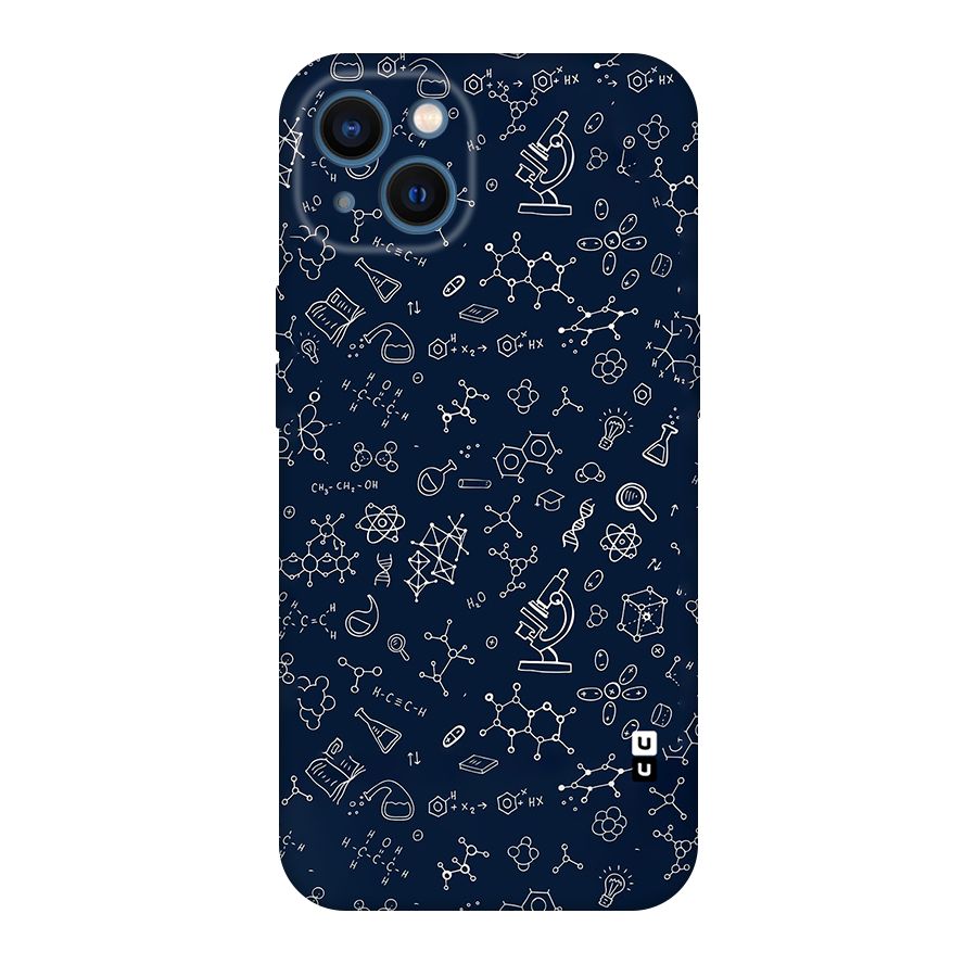Chemistry Doodle Art Original Polycarbonate Back Case for iPhone 13
