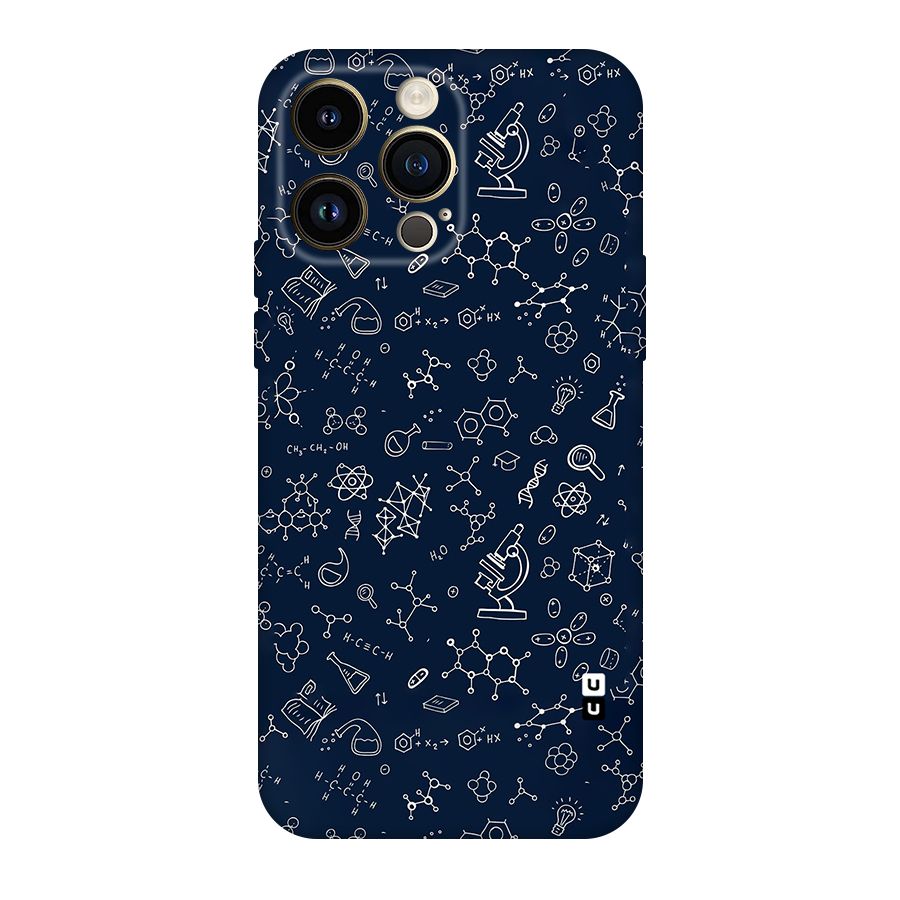 Chemistry Doodle Art Original Polycarbonate Back Case for iPhone 14 Pro Max
