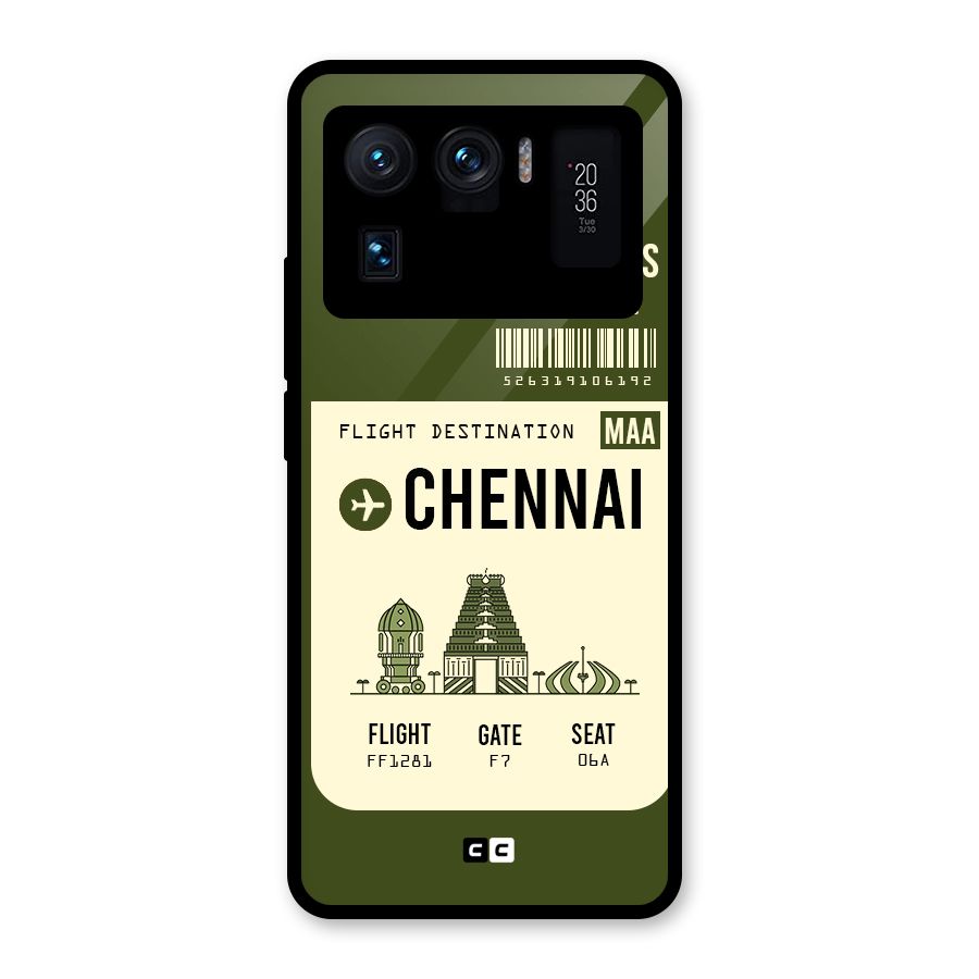 Chennai Boarding Pass Glass Back Case for Mi 11 Ultra