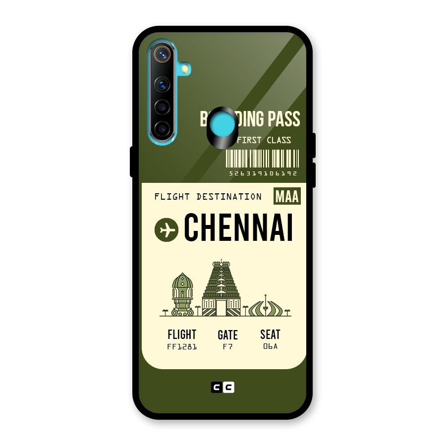 Chennai Boarding Pass Glass Back Case for Realme Narzo 10