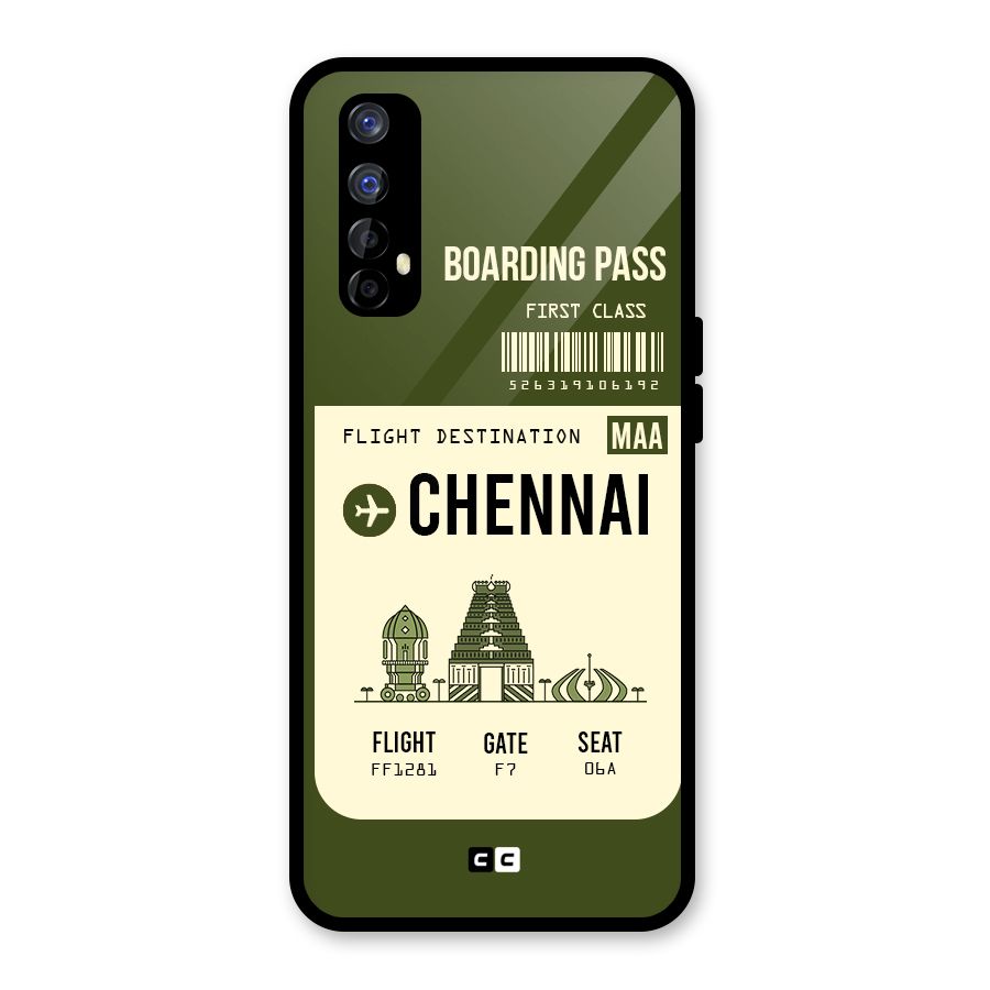 Chennai Boarding Pass Glass Back Case for Realme Narzo 20 Pro