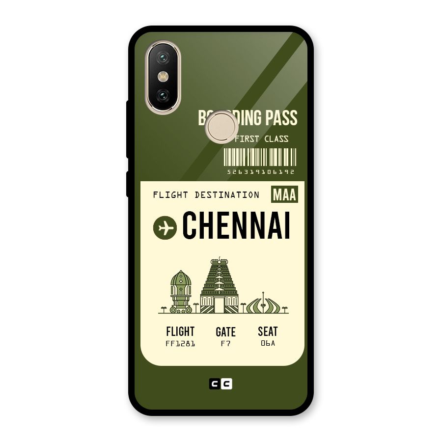 Chennai Boarding Pass Glass Back Case for Redmi A2