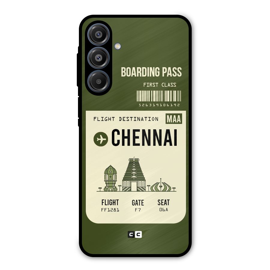 Chennai Boarding Pass Metal Back Case for Galaxy A16 5G