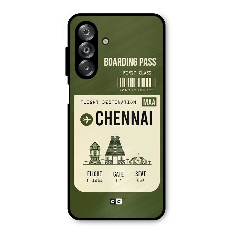 Chennai Boarding Pass Metal Back Case for Galaxy A26