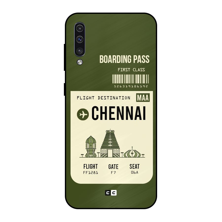 Chennai Boarding Pass Metal Back Case for Galaxy A30s