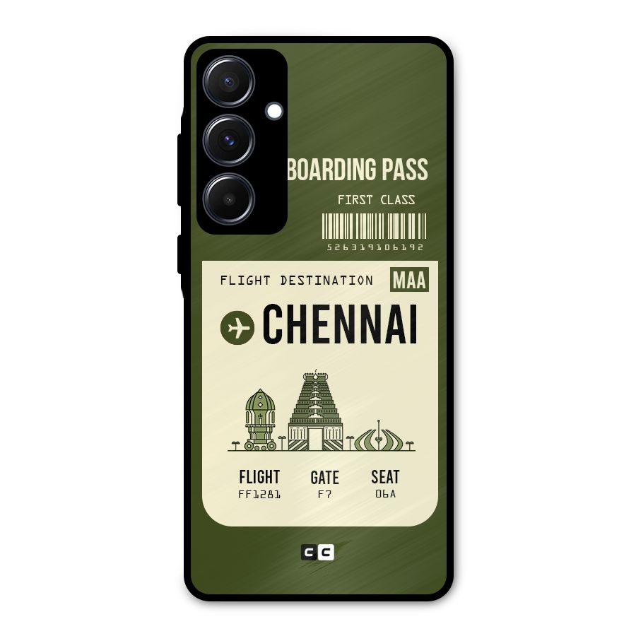 Chennai Boarding Pass Metal Back Case for Galaxy A55
