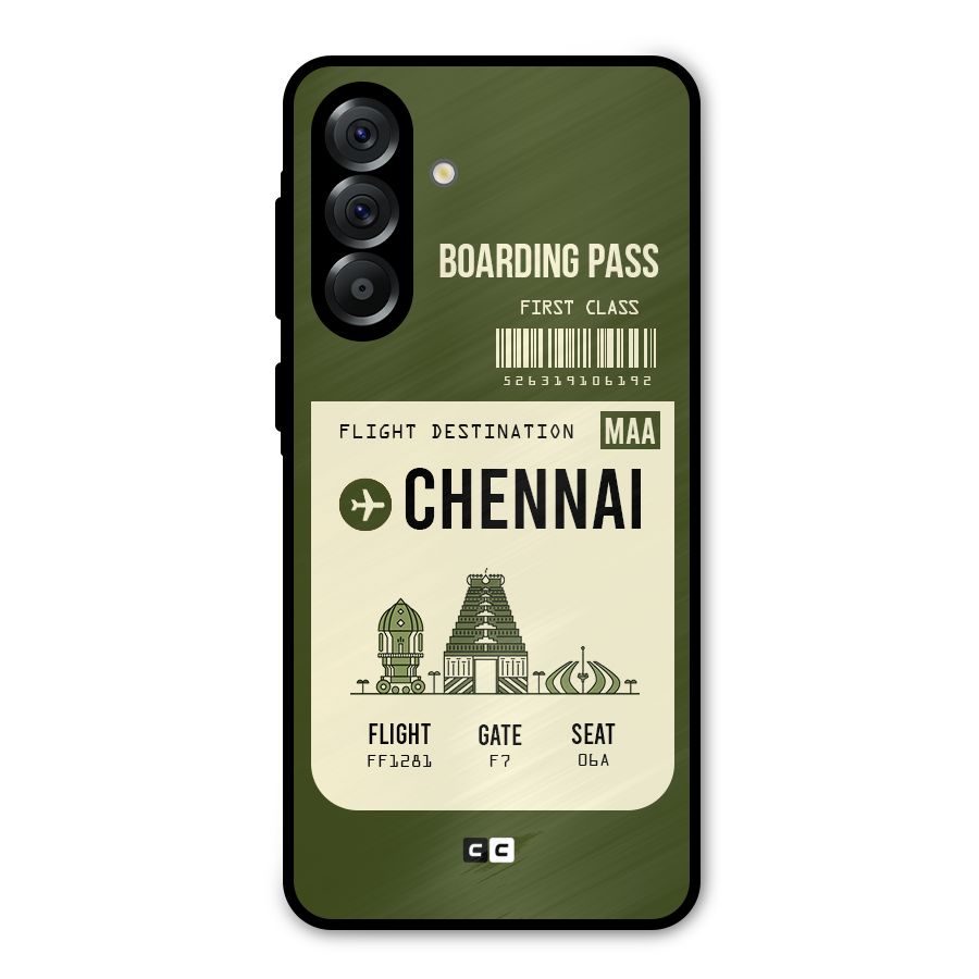 Chennai Boarding Pass Metal Back Case for Galaxy A56