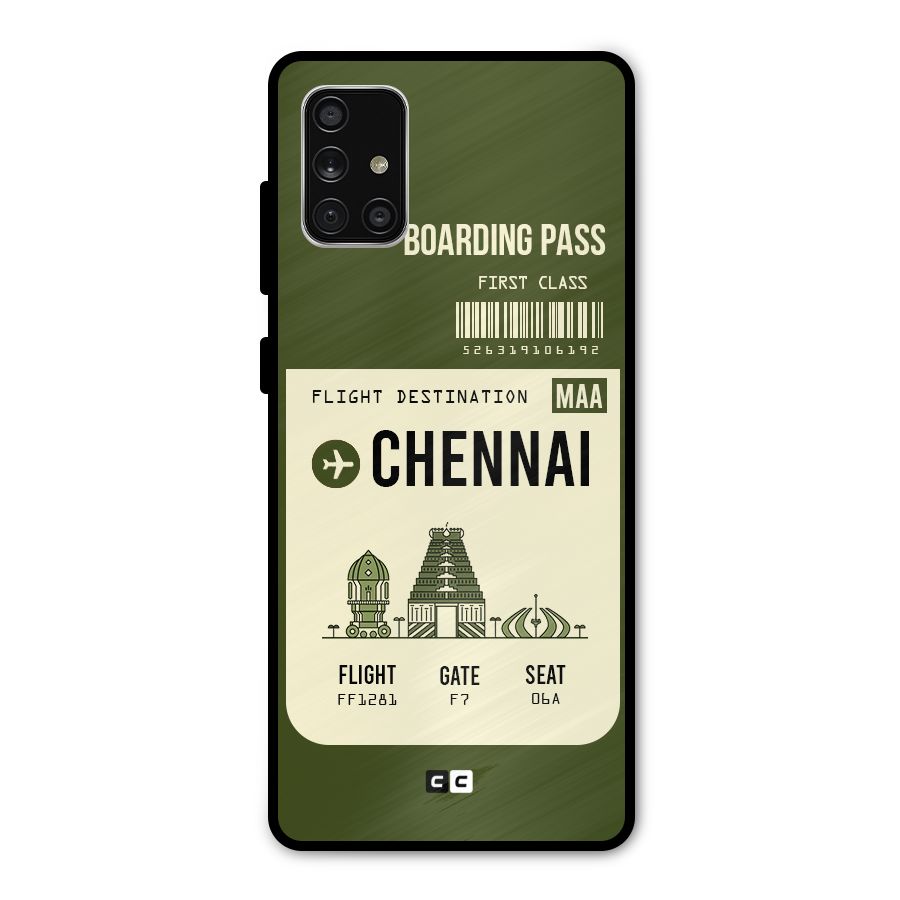 Chennai Boarding Pass Metal Back Case for Galaxy A71