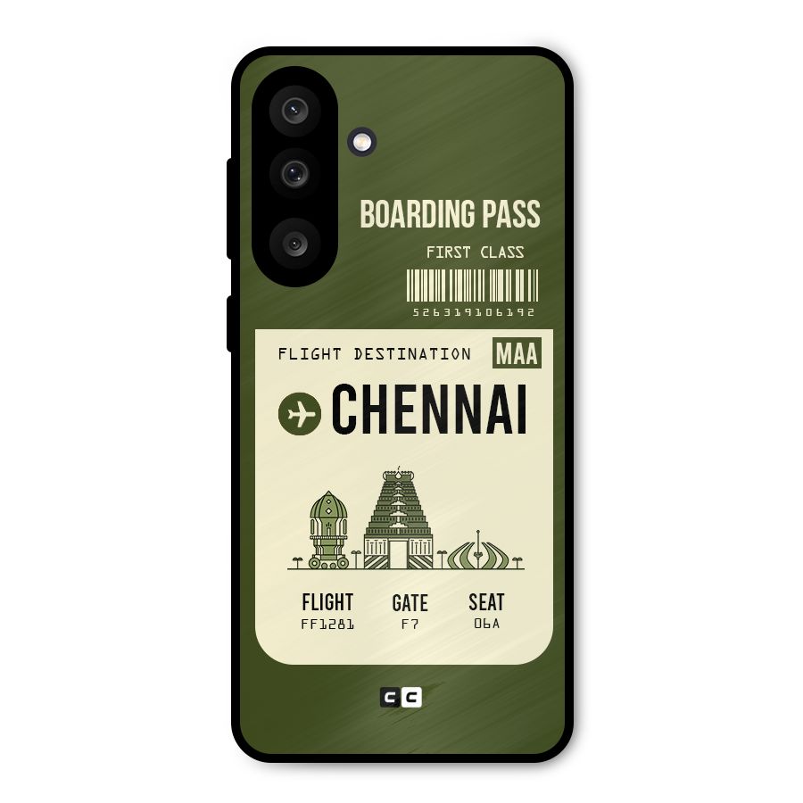 Chennai Boarding Pass Metal Back Case for Galaxy F56