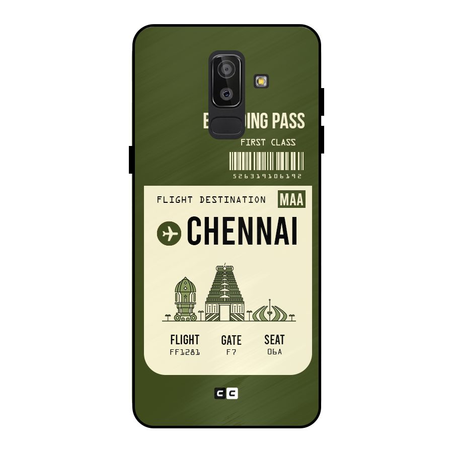 Chennai Boarding Pass Metal Back Case for Galaxy J8