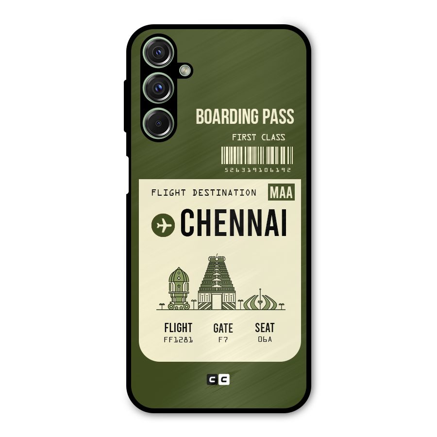 Chennai Boarding Pass Metal Back Case for Galaxy M34