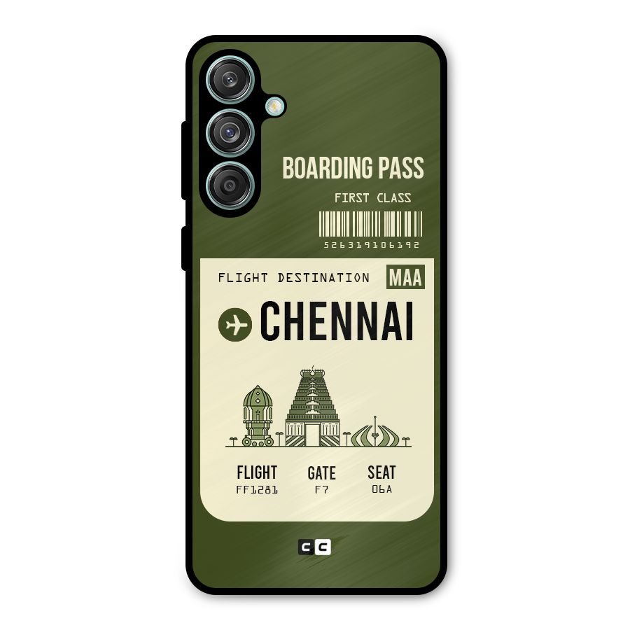 Chennai Boarding Pass Metal Back Case for Galaxy M55 5G