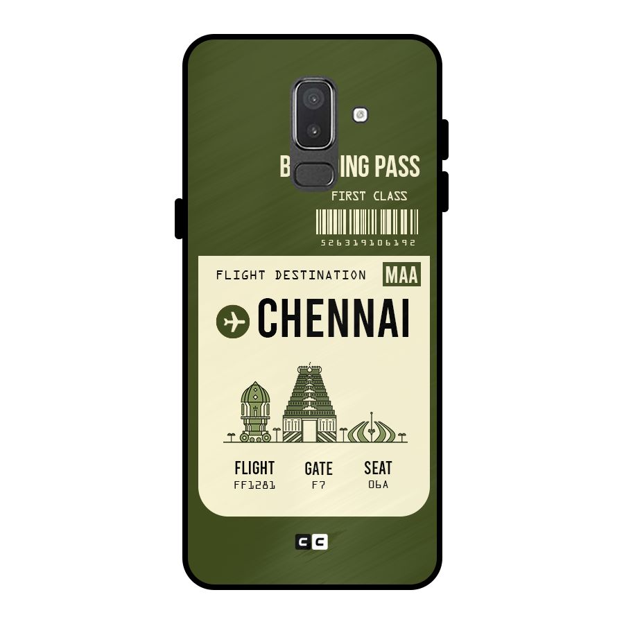 Chennai Boarding Pass Metal Back Case for Galaxy On8 (2018)