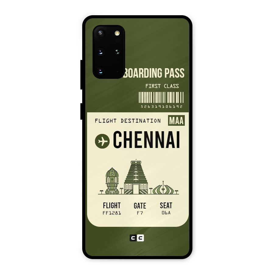 Chennai Boarding Pass Metal Back Case for Galaxy S20 Plus