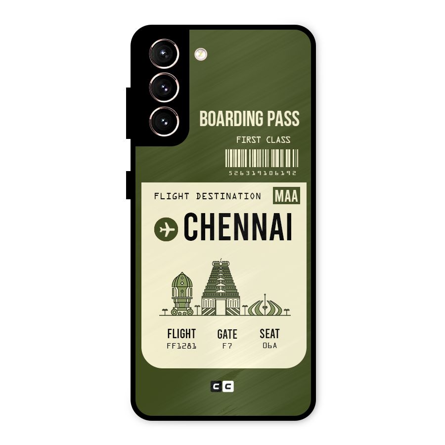 Chennai Boarding Pass Metal Back Case for Galaxy S21 5G