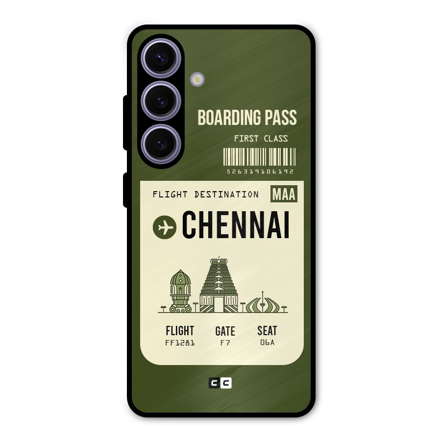 Chennai Boarding Pass Metal Back Case for Galaxy S24