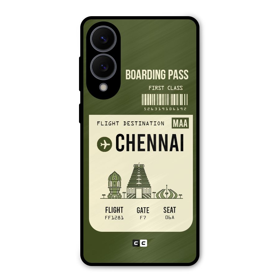 Chennai Boarding Pass Metal Back Case for Galaxy S25 Edge