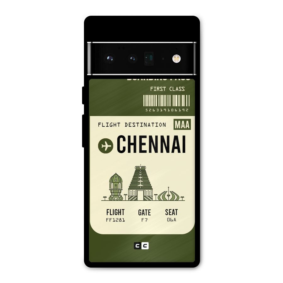 Chennai Boarding Pass Metal Back Case for Google Pixel 6 Pro