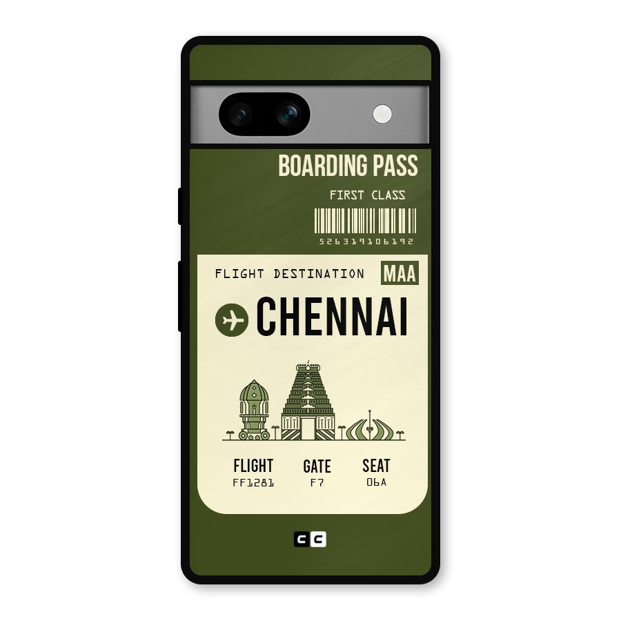 Chennai Boarding Pass Metal Back Case for Google Pixel 7a