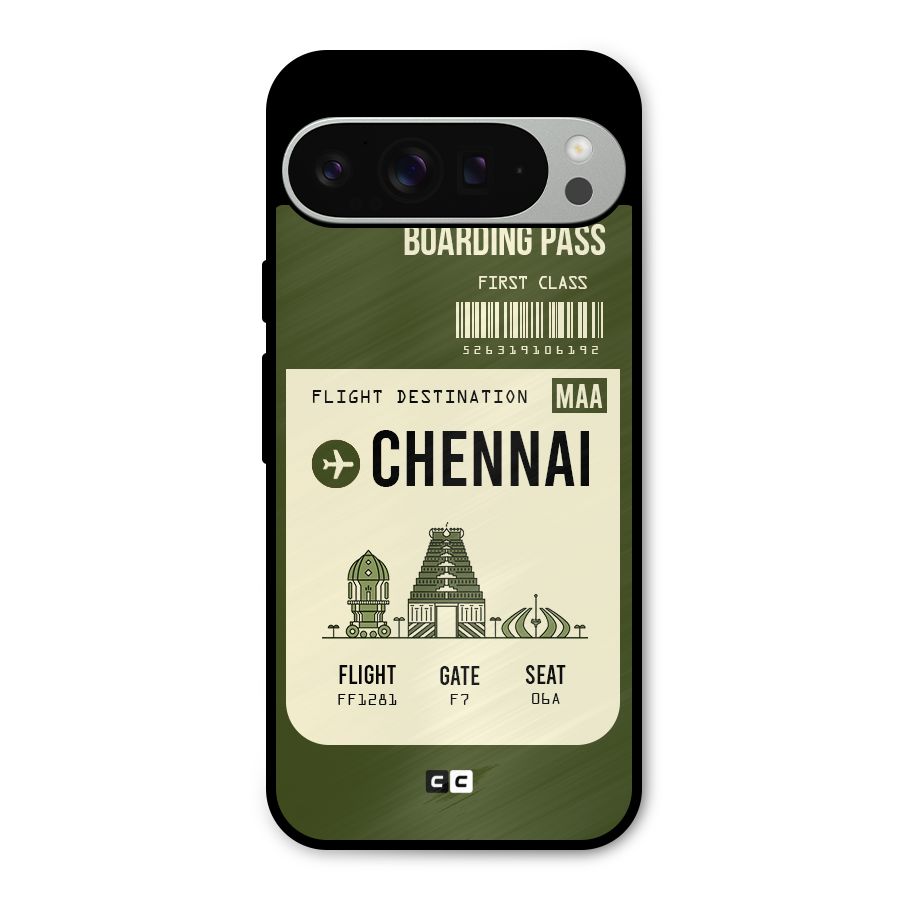Chennai Boarding Pass Metal Back Case for Google Pixel 9 Pro XL