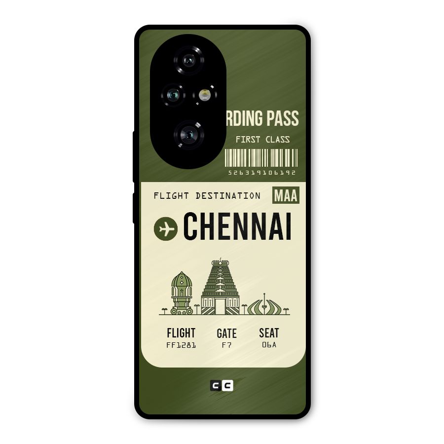 Chennai Boarding Pass Metal Back Case for Honor 200 Pro