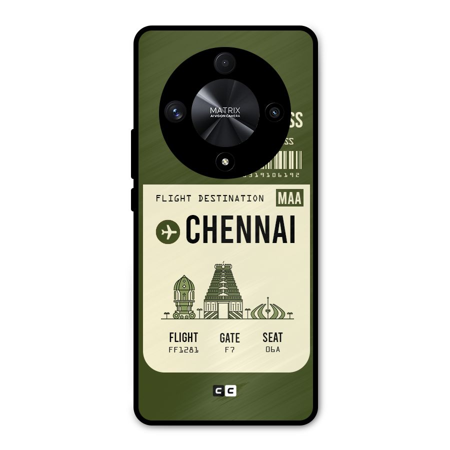 Chennai Boarding Pass Metal Back Case for Honor X9b