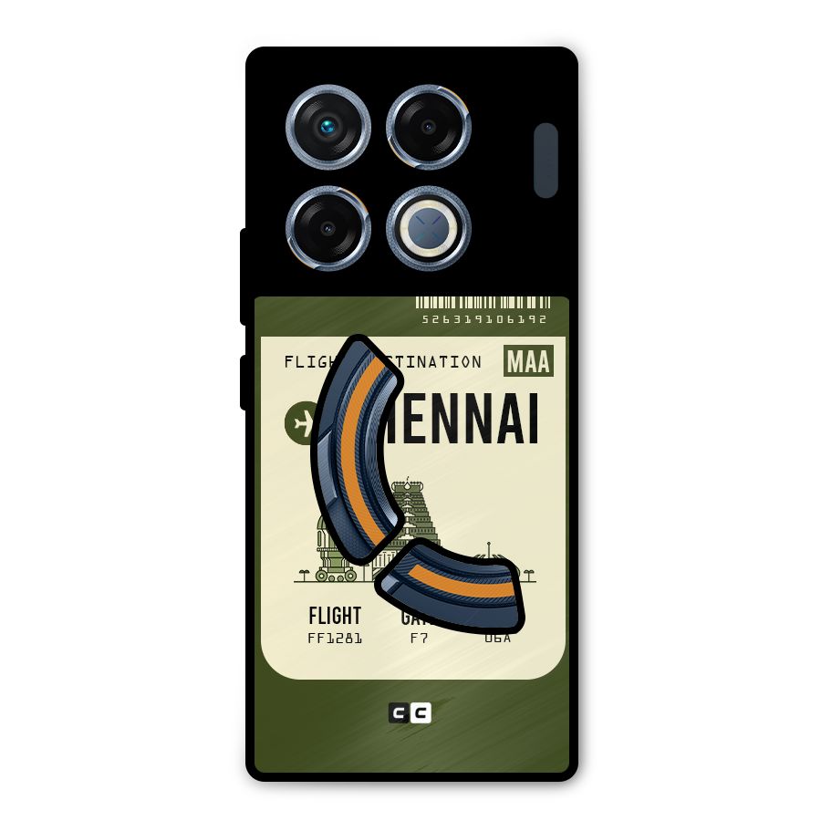 Chennai Boarding Pass Metal Back Case for Infinix GT 20 Pro
