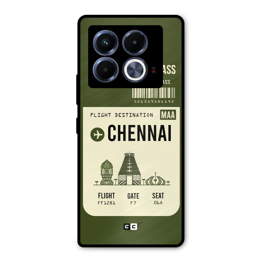 Chennai Boarding Pass Metal Back Case for Infinix Note 40 5G