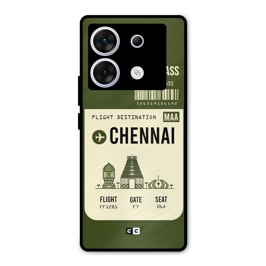 Chennai Boarding Pass Metal Back Case for Infinix Zero 30 5G
