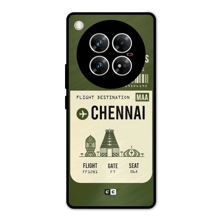 Chennai Boarding Pass Metal Back Case for Infinix Zero 40 5G