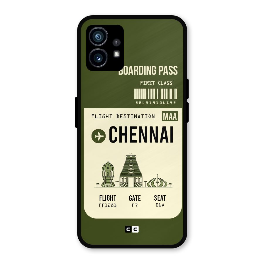 Chennai Boarding Pass Metal Back Case for Nothing Phone 1