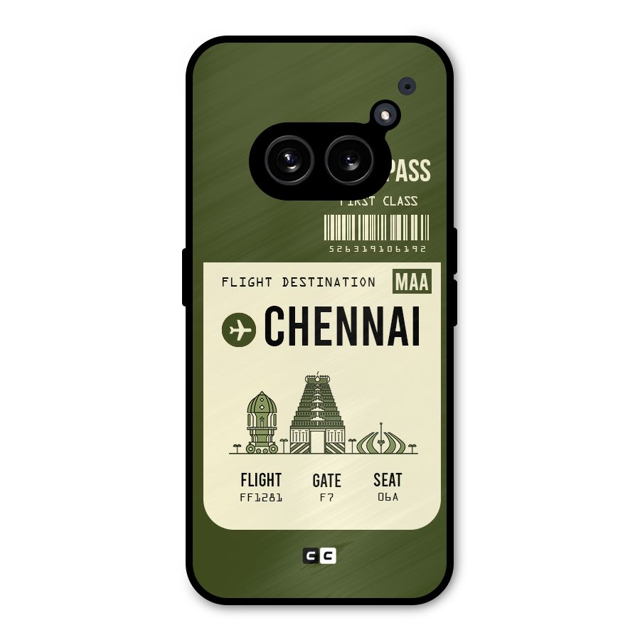 Chennai Boarding Pass Metal Back Case for Nothing Phone 2a Plus