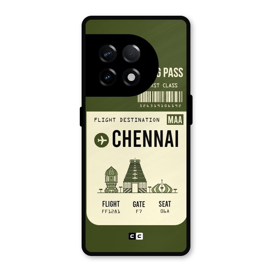 Chennai Boarding Pass Metal Back Case for OnePlus 11R