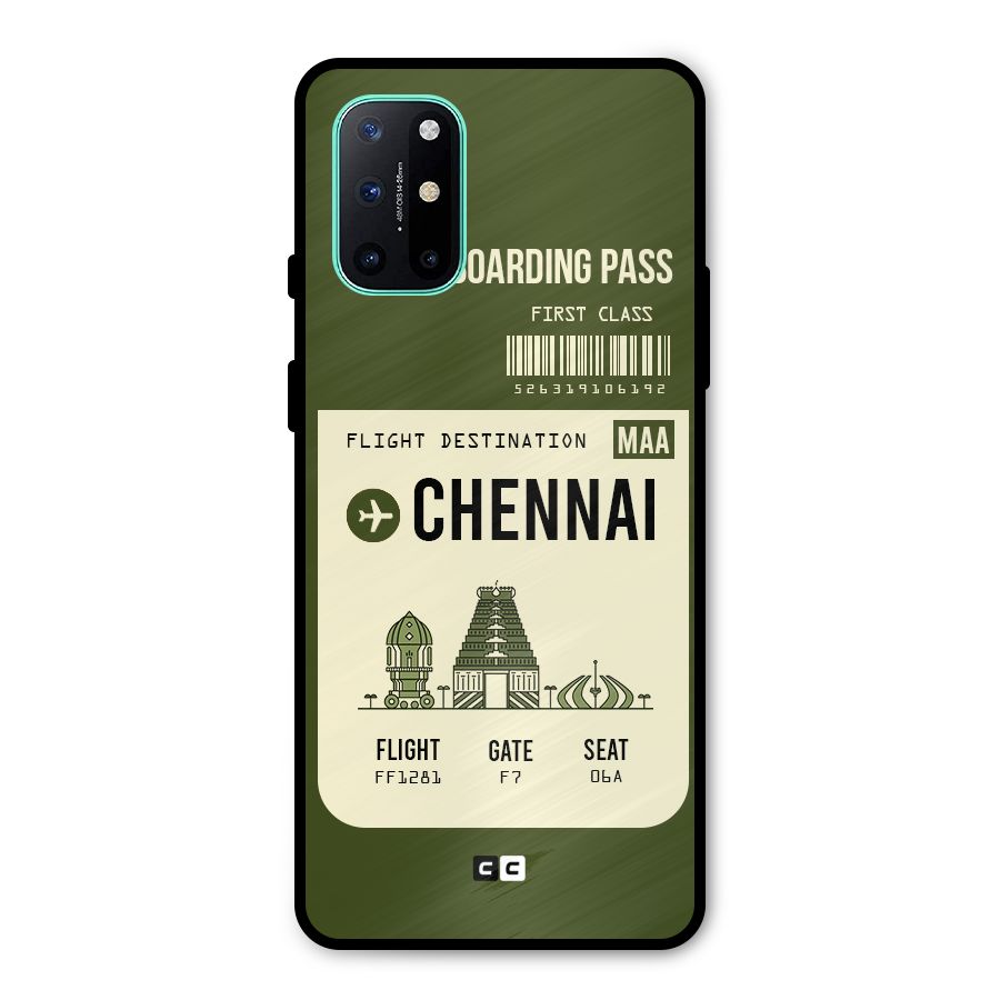 Chennai Boarding Pass Metal Back Case for OnePlus 8T