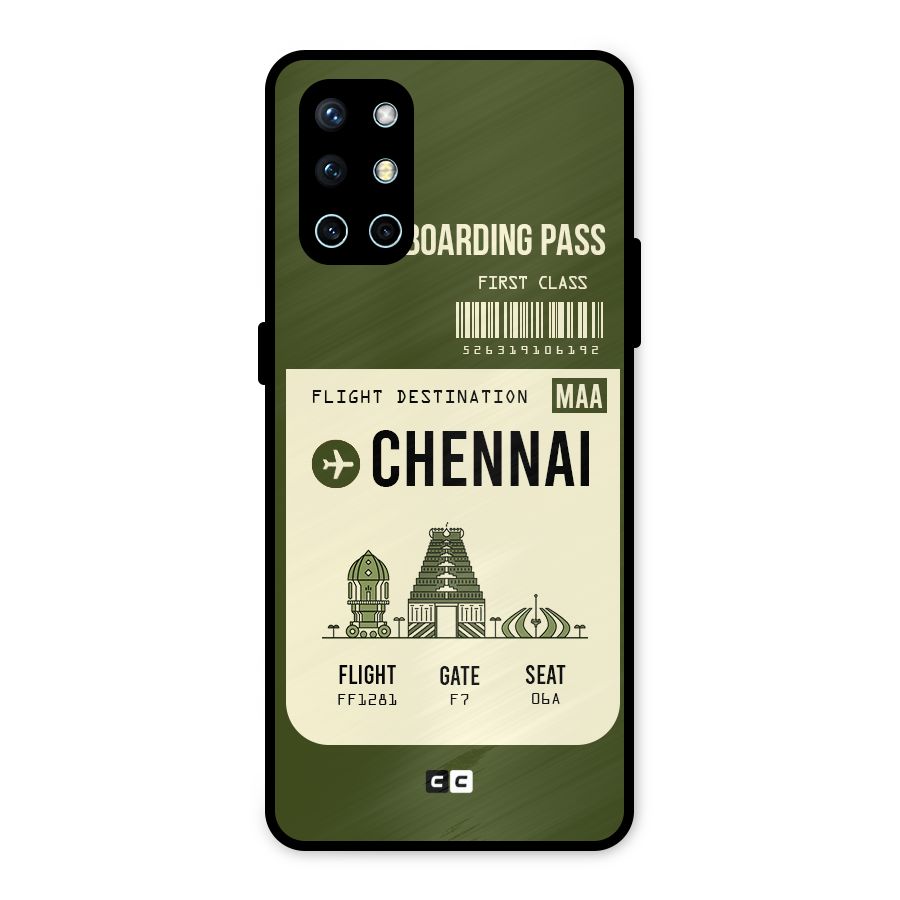 Chennai Boarding Pass Metal Back Case for OnePlus 9R
