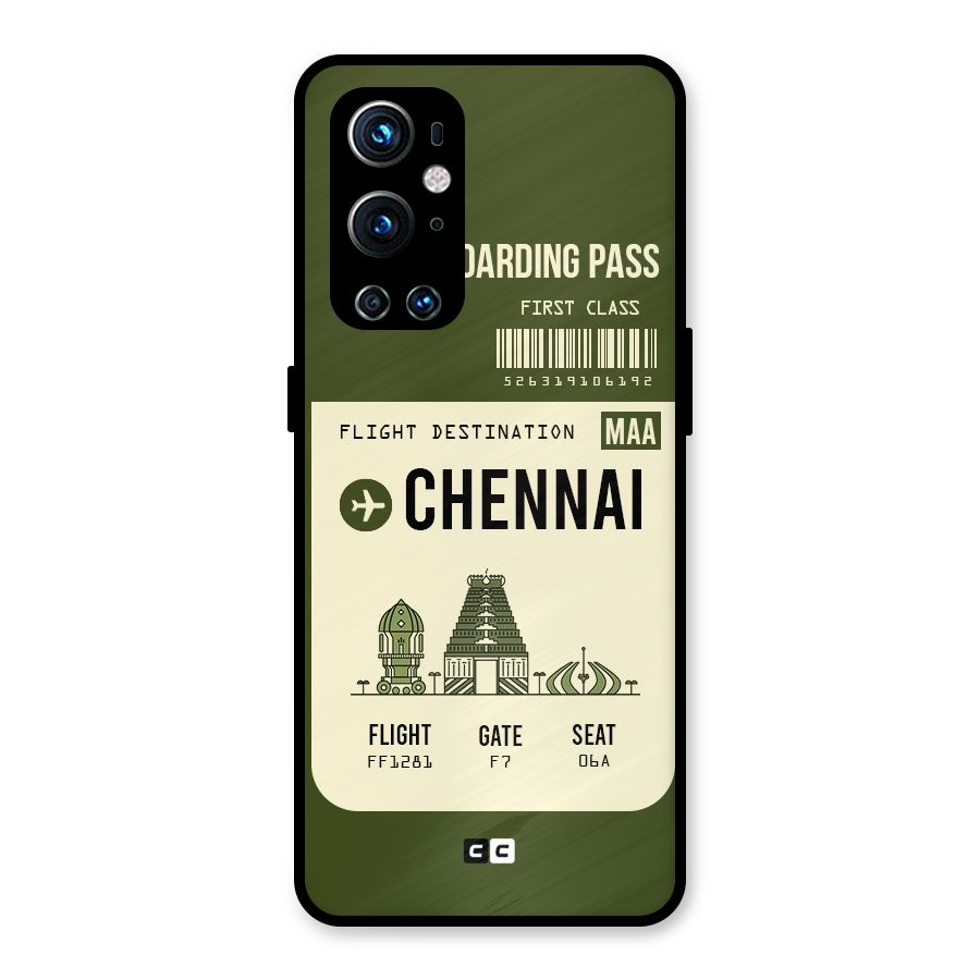 Chennai Boarding Pass Metal Back Case for OnePlus 9 Pro