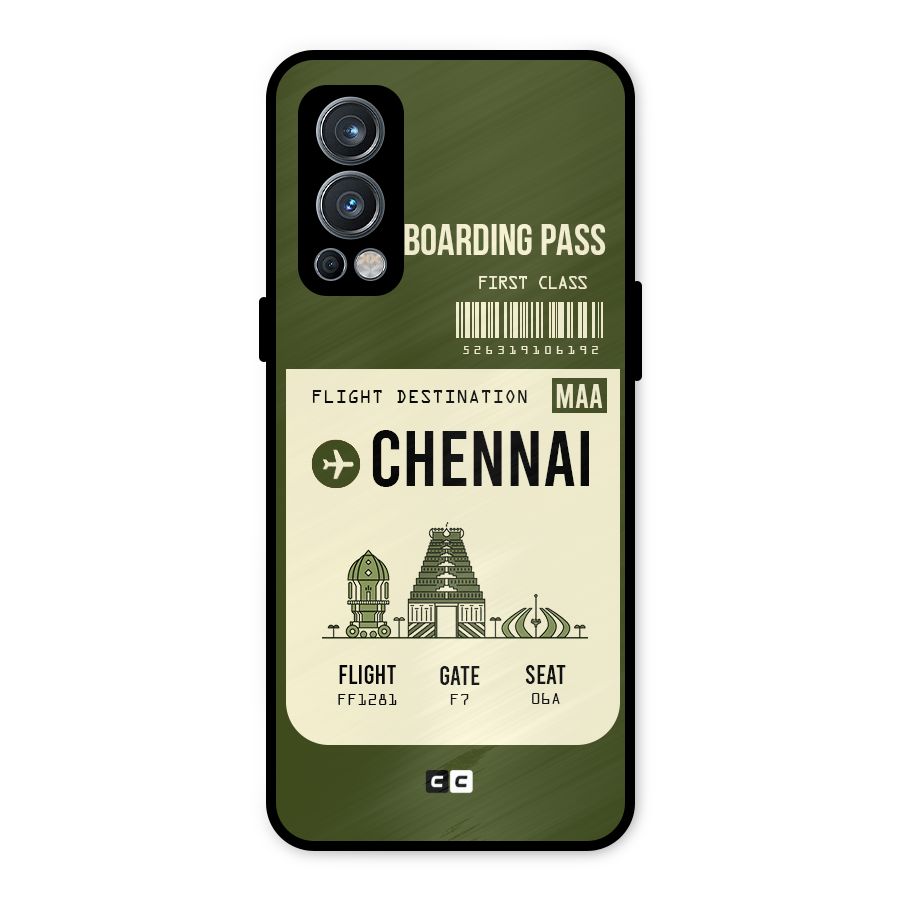 Chennai Boarding Pass Metal Back Case for OnePlus Nord 2 5G