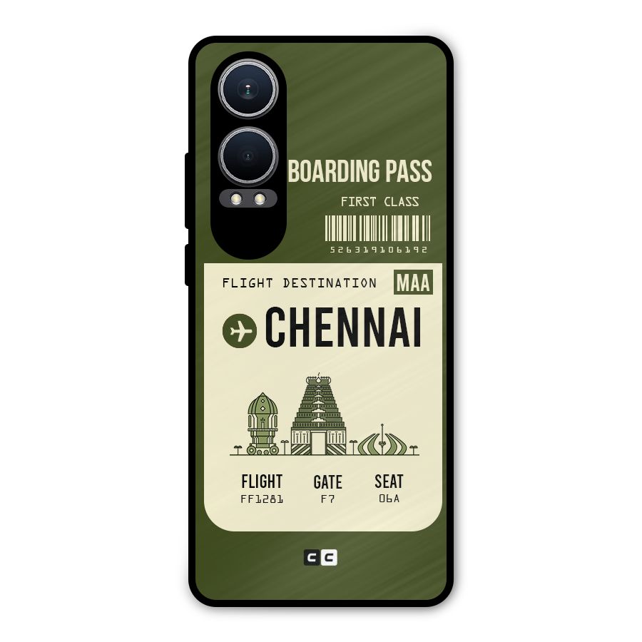 Chennai Boarding Pass Metal Back Case for OnePlus Nord CE4 Lite