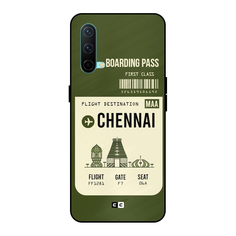 Chennai Boarding Pass Metal Back Case for OnePlus Nord CE 5G