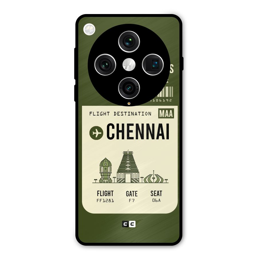 Chennai Boarding Pass Metal Back Case for Oppo Find X8 Pro